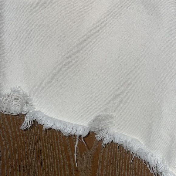 Free People Women's Makai Cutoff Jean Shorts size 25 NWT Bright White Button Fly - Picture 7 of 11